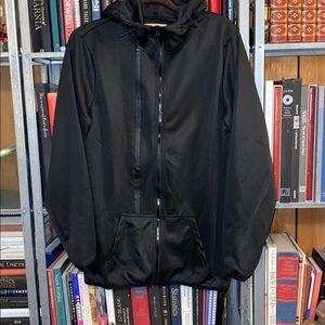 🆕 REASON Black athleisure unisex full zip hoodie